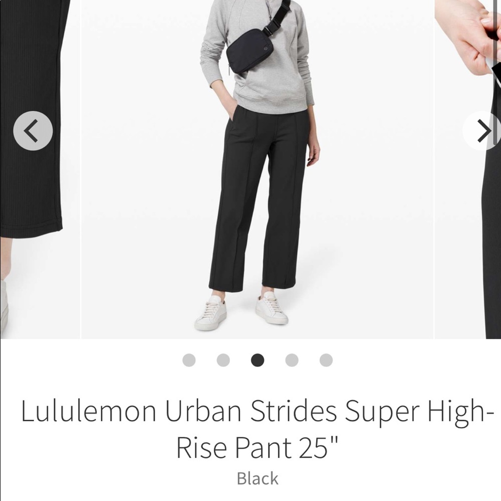 NWT LULULEMON URBAN STRIDES high rise black pants